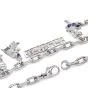 Vintage Nautical Diamond Sapphire Emerald Ruby Charm Bracelet 
