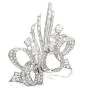 Antique Art Deco Diamond Whimsical Platinum Double Brooch Pin