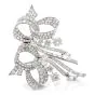 Antique Art Deco Diamond Whimsical Platinum Double Brooch Pin