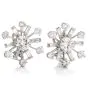 Vintage Diamond 14K Pinwheel Omega Clip Earrings