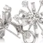 Vintage Diamond 14K Pinwheel Omega Clip Earrings