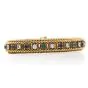 Retro Diamond Sapphire Emerald 18K Gold Chain Link Bracelet 