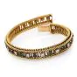 Vintage Retro Diamond Sapphire Emerald 18K Gold Chain Link Bracelet 