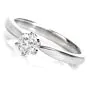 Classic European Diamond Platinum Engagement Ring