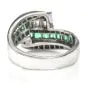 Charles Krypell Emerald Diamond 18K Gold Ring