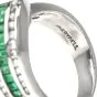 Charles Krypell Vintage Emerald Diamond Platinum Wave Band Ring