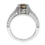 Estate Fancy Brown Yellow Diamond White Gold Engagement Rin