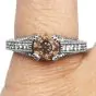 Estate Fancy Brown Yellow Diamond White Gold Engagement Rin4