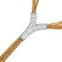 Yuri Ichihashi 4.41ct Diamond 18K Yellow Gold Platinum Multi-Strand Woven Y Necklace