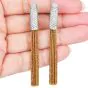 Yuri Ichihashi 3.25ct Diamond 18K Yellow Gold Platinum Woven Tassel Earrings