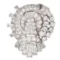 Antique Art Deco 7.60ct Diamond Platinum Spray Double Pin Brooch