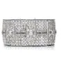 Art déco 50.06cts Diamond Sapphire Platinum Wide Bracelet-Dover Jewelry