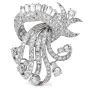 Vintage 1950's 18.00cts Diamond Brooch Platinum Pin