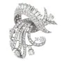 Vintage 1950's 18.00cts Diamond Brooch Platinum Pin