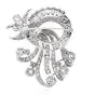Vintage 1950's 18.00cts Diamond Brooch Platinum Pin