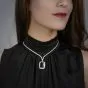 Estate Diamond 15.68 Carat Green Tourmaline 18K Necklace