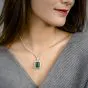 Estate Diamond 15.68 Carat Green Tourmaline 18K Necklace