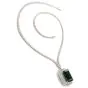 Estate Diamond 15.68 Carat Green Tourmaline 18K Necklace