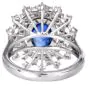 Sapphire Diamond Platinum 18K Gold Halo Engagement Ring|Dover Jewelry|