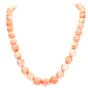 Estate 14K Gold Coral 15 mm Graduated Bead Necklace