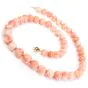 Estate 14K Gold Coral 15 mm Graduated Bead Necklace