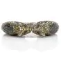 Estate 39.13cts Fancy Diamond Ruby Gold Sterling Silver Leopard Cuff Bracelet