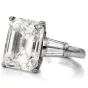 Classic GIA 10.64 carats Platinum Emerald-Cut Diamond engagement ring
