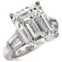 Classic GIA 10.64 carats Platinum Emerald-Cut Diamond engagement ring