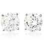 1.23 Carats Diamond 14K White Gold Studs Earrings