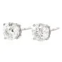 Classic 1.03cts Round Cut Diamond White Gold Stud Earrings