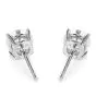 Classic 1.03cts Round Cut Diamond White Gold Stud Earrings
