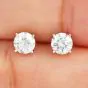 1.44 Carats Diamond 14K White Gold Studs Earrings
