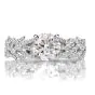 GIA Hidalgo Round Diamond 18K Gold Feather Band Engagement Ring