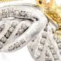 Vintage Butterfly Diamond Platinum !8k Gold Pin