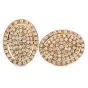 Estate Diamond 14K Yellow Gold Oval Shaped Men’s Cufflinks