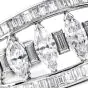 Vintage 16.95ct Marquise Diamond Platinum Gold Cuff Bangle Bracelet