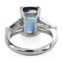 GIA Certified 6.15cts  Ceylon No Heat Natural Sapphire and Diamond Platinum Ring 