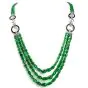 Diamond, GIA Emerald, Pearl & Onyx Multistrand Necklace in 18K White Gold