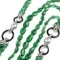 Diamond, GIA Emerald, Pearl & Onyx Multistrand Necklace in 18K White Gold
