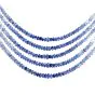 Diamond Sapphire 18K Gold Flower Multistrand Ombre Necklace Brooch 