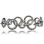 Estate Diamond 18K Gold Circle Chain Link Bracelet