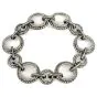 Estate Diamond 18K Gold Circle Chain Link Bracelet