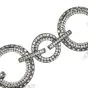 Estate Diamond 18K Gold Circle Chain Link Bracelet