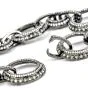 Estate Diamond 18K Gold Circle Chain Link Bracelet