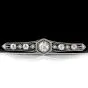 Antique Art Deco  2.45cts Diamond Platinum Filigree Bar Brooch Pin