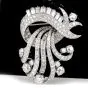 Vintage 1950's 18.00cts Diamond Brooch Platinum Pin