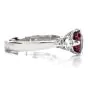 Tacori Diamond 3 Stone Engagement Ruby Platinum Ring