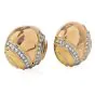  Italian 18k Circular Button 18k Gold Clip Earrings By Dario