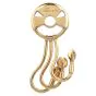 Vintage Gucci Italy 18K Gold Designer Three Hook Key Holder