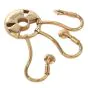 Vintage Gucci Italy 18K Gold Designer Three Hook Key Holder